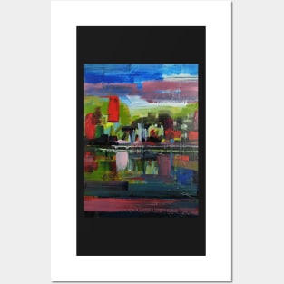 Abstract  Landscape River Lake 289 Posters and Art